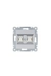 HAGER WL2162 Dupla számítógépaljzat RJ45, cat.6e, UTP - ezüst