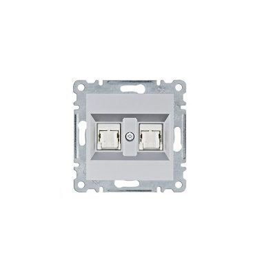 HAGER WL2162 Dupla számítógépaljzat RJ45, cat.6e, UTP - ezüst