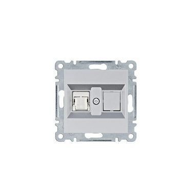 HAGER WL2172 Számítógépaljzat RJ45, cat.6e, FTP - ezüst