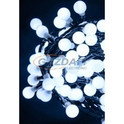   HL0016579 LED fényfüzér, 30 db LED, 4,35 m, hideg fehér fény, IP20