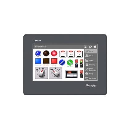   SCHNEIDER HMISTO705 Harmony STO7 HMI terminál, 4,3", színes TFT LCD, 480x272, RS-232C soros port csavaros sorkapocs, 2xUSB, Zelio Logic-hoz