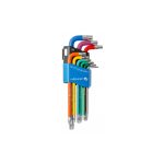   HÖGERT HT1W817 9-részes Torx kulcskészlet, hosszú kar, színkóddal