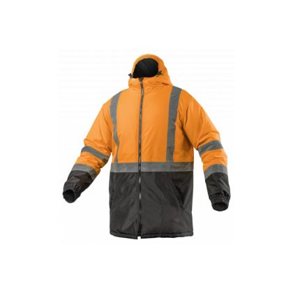   HÖGERT HT5K346-2XL LEDA Hi-Vis narancssárga  figyelmeztető kabát parka szigetelt 2XL (56)