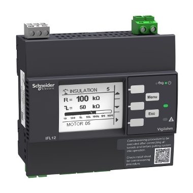 SCHNEIDER IMDIFL12MC Vigilohm fejlett 12 csatornás hibalokátor Modbus kommunikációval- Kórház 110-230VAC - 125/250VDC