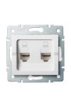 KANLUX 25110 LOGI 02-1410-002 Dupla adatcsatlakozó aljzat, független (2xRJ45 Cat 5e Jack)