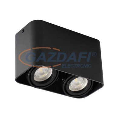 KANLUX 26119 falon kívüli spot lámpa 220V 2x max. 25W IP20 fekete szögletes GU10