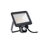   KANLUX 33886 IQ-LED FL-20W-NW-SE reflektor mozgásérzékelővel fekete 20W 2300lm 4000K IP44