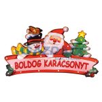   HOME KID 19/HU Boldog Karácsonyt ablakdísz áramhidas izzóval