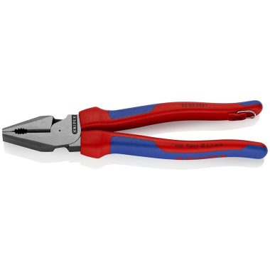 KNIPEX 02 02 225 T BK Erő kombifogó rögzítőszemmel feketére foszfátozott 225 mm