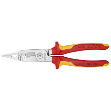 KNIPEX 13 86 200 SB Elektromos szerelőfogó krómozott VDE 200 mm