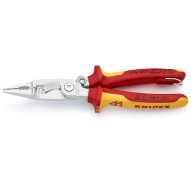 KNIPEX 13 96 200 T BK Elektromos szerelőfogó krómozott VDE 200 mm