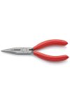 KNIPEX 25 01 140 SB Fél-kerek csőrű fogó vágóéllel (Rádiófogó) feketére foszfátozott 140 mm