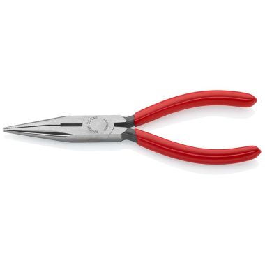 KNIPEX 25 01 160 SB Fél-kerek csőrű fogó vágóéllel (Rádiófogó) feketére foszfátozott 160 mm