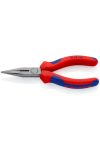 KNIPEX 25 02 140 Fél-kerek csőrű fogó vágóéllel (Rádiófogó) 140 x 48 x 17 mm