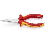   KNIPEX 25 06 160 T BK  Fél-kerek csőrű fogó vágóéllel (Rádiófogó) krómozott VDE 160 mm