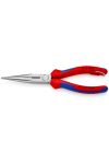 KNIPEX 26 12 200 T Fél-kerek csőrű fogó vágóéllel (gólyacsőr fogó) TT 200 x 57 x 20 mm