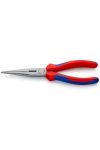 KNIPEX 26 12 200 Fél-kerek csőrű fogó vágóéllel (gólyacsőr fogó) 200 x 48 x 19 mm