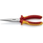   KNIPEX 26 16 200 SB Fél-kerek csőrű fogó vágóéllel (gólyacsőr fogó) krómozott VDE 200 mm