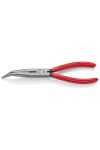 KNIPEX 26 21 200 SB Fél-kerek csőrű fogó vágóéllel (gólyacsőr fogó) feketére foszfátozott 200 mm