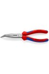 KNIPEX 26 22 200 Fél-kerek csőrű fogó vágóéllel (gólyacsőr fogó) 200 x 53 x 19 mm