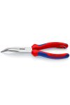 KNIPEX 26 25 200 T Fél-kerek csőrű fogó vágóéllel (gólyacsőr fogó) TT 200 x 57 x 27 mm