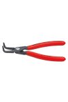 KNIPEX 48 21 J41 SB Precíziós gyűrűs fogó furatokban lévő belső biztosítógyűrűkhöz csúszásmentes műanyag bevonattal, szürke atram