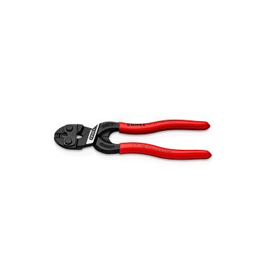 KNIPEX 71 31 160 SB kompakt csavarvágók mélyedéssel a vágóélben fekete atramentizált, műanyag bevonattal 160 mm