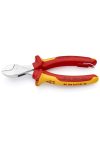 KNIPEX 73 06 160 T BK X-Cut Kompakt oldalcsípőfogó rögzítőszemmel krómozott VDE 160 mm