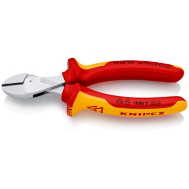 KNIPEX 73 06 160 X-Cut® Kompakt oldalcsípőfogó Nagy áttételű 160 x 60 x 28 mm