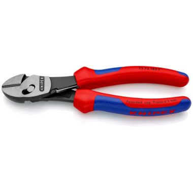 KNIPEX 73 72 180 F T TwinForce® Nagy teljesítményű oldalcsípőfogó Nyitórugóval 180 x 54 x 21 mm