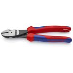   KNIPEX 74 02 200 T BK Erő-kímélő oldalcsípőfogó rögzítőszemmel feketére foszfátozott 200 mm