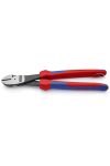 KNIPEX 74 02 250 T BK Erő-kímélő oldalcsípőfogó rögzítőszemmel feketére foszfátozott 250 mm