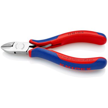 KNIPEX 77 02 135 H Hard Metal Elektronikus oldalcsípő behelyezett keményfém vágóéllel 135 x 50 x 20 mm