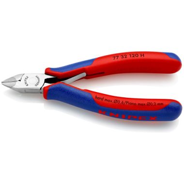 KNIPEX 77 32 120 H Hard Metal Elektronikus oldalcsípő behelyezett keményfém vágóéllel 120 x 50 x 19 mm