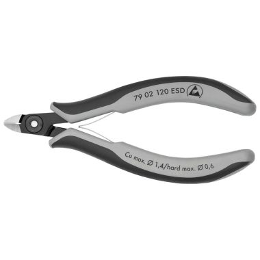 KNIPEX 79 02 120 ESD Precíziós-elektronikai oldalcsípőfogó ESD barnított 120 mm