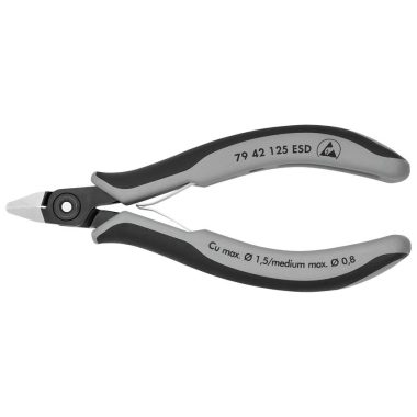 KNIPEX 79 42 125 ESD Precíziós-elektronikai oldalcsípőfogó ESD barnított 125 mm