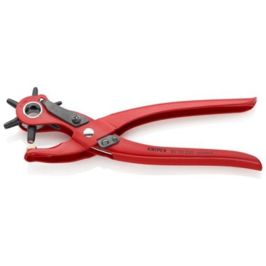 KNIPEX 90 70 220 SB Revolver-lyukasztófogó piros porfesték-bevonattal 220 mm