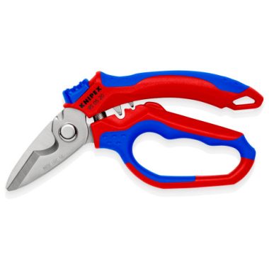 KNIPEX 95 05 20 SB Villanyszerelő olló, hajlított 160 x 76 x 21 mm