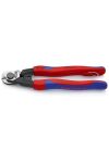 KNIPEX 95 62 190 T BK Drótkötél vágó olló kovácsolt 190 mm