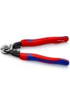 KNIPEX 95 62 190 T Drótkötél olló Kovácsolt TT 190 x 66 x 24 mm