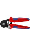 KNIPEX 97 53 04 Önbeállító krimpelő fogó érvéghüvelyekhez oldalsó bevezetéssel barnított 180 mm