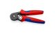 KNIPEX 97 53 04 Önbeállító krimpelő fogó érvéghüvelyekhez oldalsó bevezetéssel barnított 180 mm