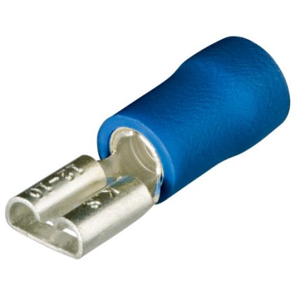   KNIPEX 97 99 021 Lapos csatlakozóhüvely Szigetelt,kék 100 db/csomag  6,3 mm