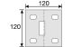 KRAUSE 835192 rendszerelem fali rögzítő100-150 mm állítható, alaplemez 120x120 mm