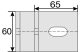 KRAUSE 835239 rendszerelem fali rögzítő 200 mm, alaplemez 65x60 mm