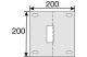 KRAUSE 835253 rendszerelem fali rögzítő 100-150 mm állítható, alaplemez 200x200 mm