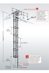 KRAUSE 836243 rögzített létra egyrészes kivitel din 18799-1, horg. acél, építménymag. 8,40 m
