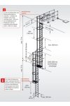 KRAUSE 838520 rögzített létra osztott kivitel din 18799-1, alumínium, építménymag. 15,96 m