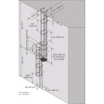   KRAUSE 838568 rögzített létra osztott kivitel din 18799-1, alumínium, építménymag. 10,92 m