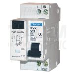   TRACON KVK-16_03 Disjunctor cu protectie diferentiala 2P, 2 module, caracteristică C 16A, 30mA, 3kA, AC